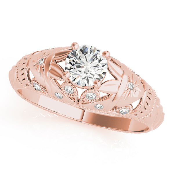 Vintage Floral Filigree Diamond Engagement Ring (1/15 ct. tw.)