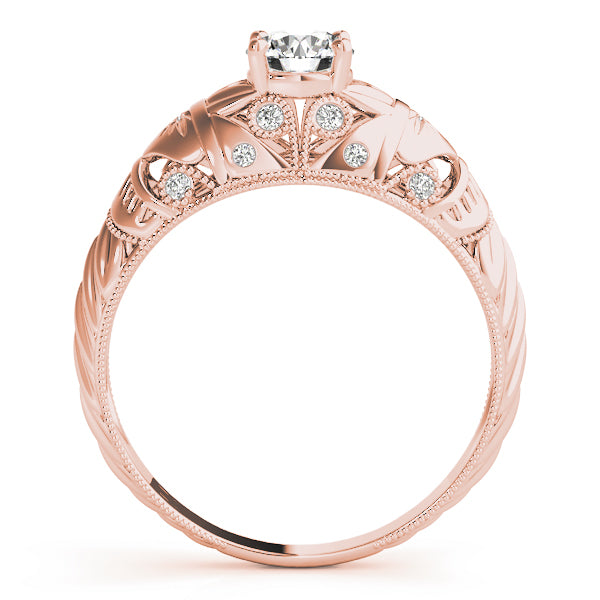Vintage Floral Filigree Diamond Engagement Ring (1/15 ct. tw.)