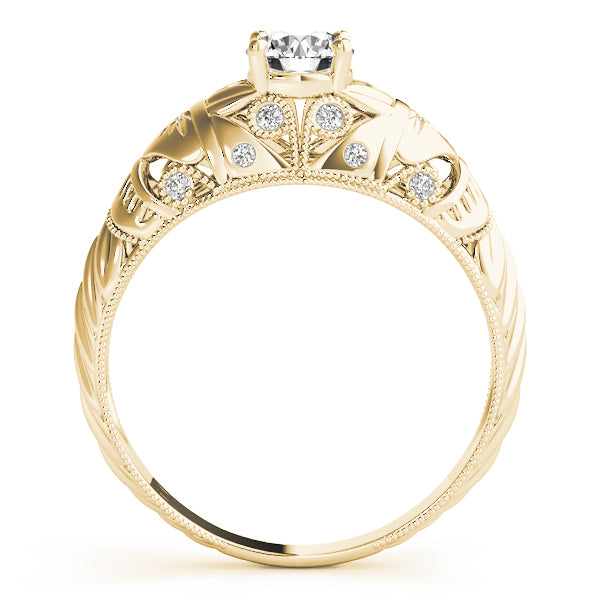 Vintage Floral Filigree Diamond Engagement Ring (1/15 ct. tw.)