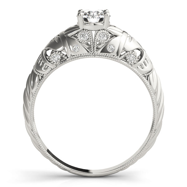 Vintage Floral Filigree Diamond Engagement Ring (1/15 ct. tw.)