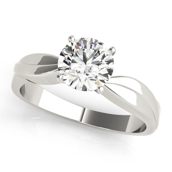 Twist Diamond Engagement Ring