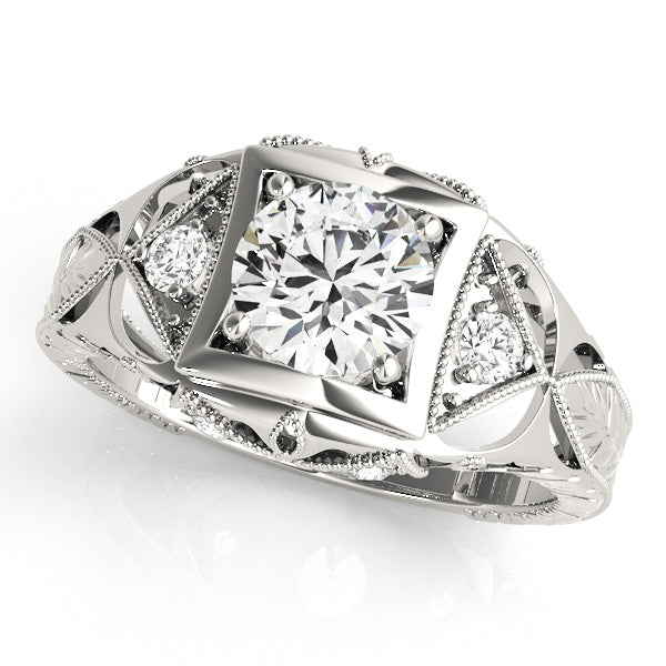 Vintage Milgrain Diamond Engagement Ring (1/15 ct. tw.)