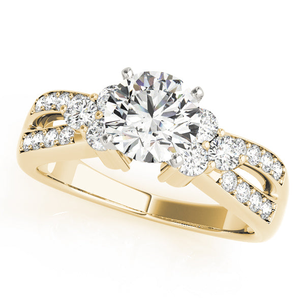 Graduated Split Shank Diamond Engagement Ring (1/2 ct. tw.)