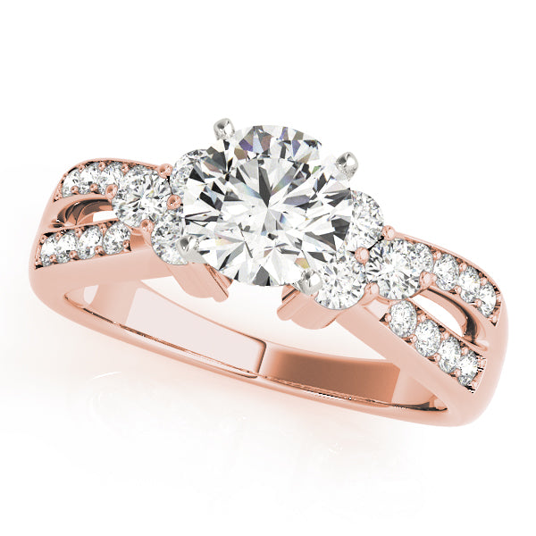 Graduated Split Shank Diamond Engagement Ring (1/2 ct. tw.)