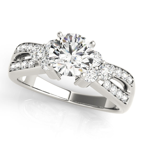 Graduated Split Shank Diamond Engagement Ring (1/2 ct. tw.)