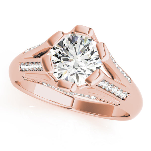 Architectural Channel-Set Diamond Engagement Ring (1/3 ct. tw.)