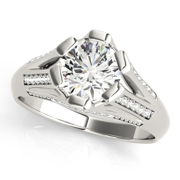 Architectural Channel-Set Diamond Engagement Ring (1/3 ct. tw.)
