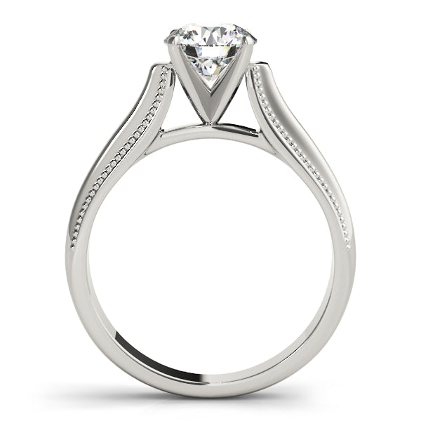 Classic Milgrain Solitaire Engagement Ring