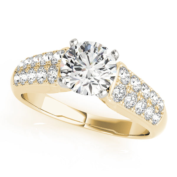 Double-Row Pavé Diamond Engagement Ring (3/8 ct. tw.)