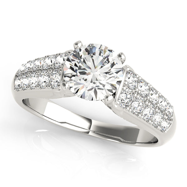 Double-Row Pavé Diamond Engagement Ring (3/8 ct. tw.)
