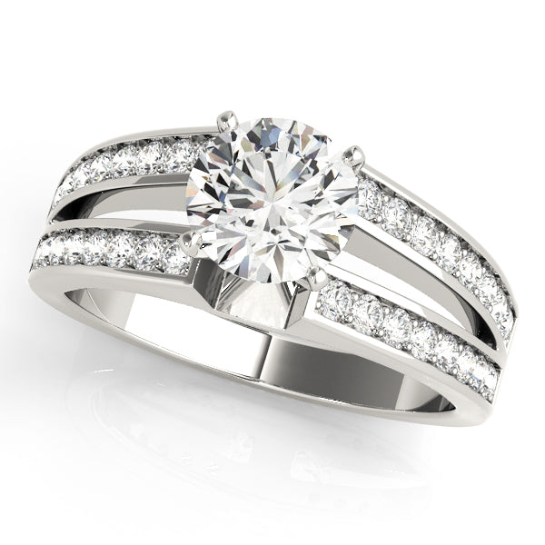 Channel-Set Split Shank Diamond Engagement Ring (1/2 ct. tw.)