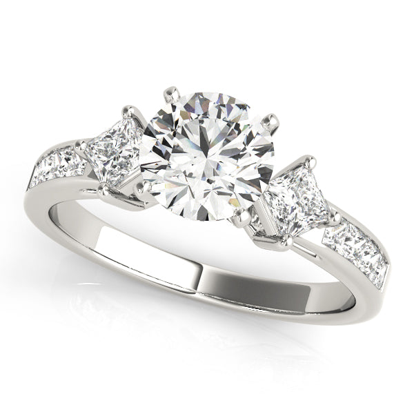 Channel-Set Three-Stone Princess Diamond Engagement Ring (3/4 ct. tw.)