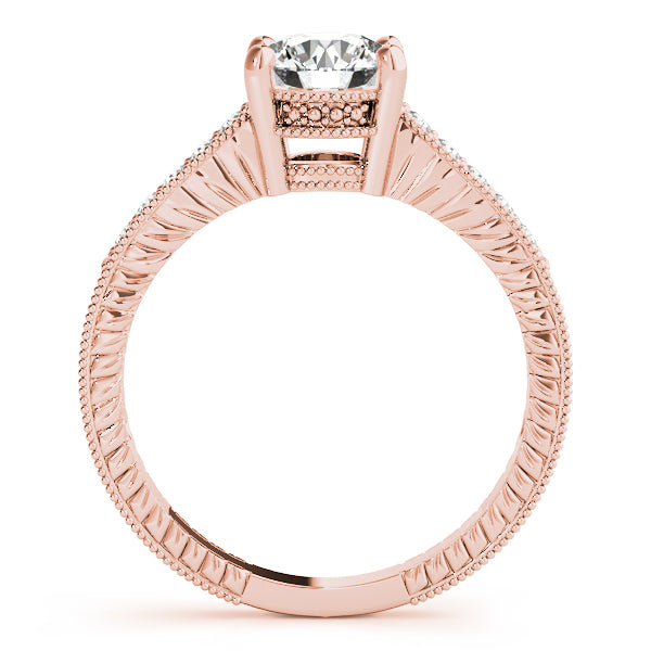 Channel-Set Milgrain Diamond Engagement Ring (1/6 ct. tw.)