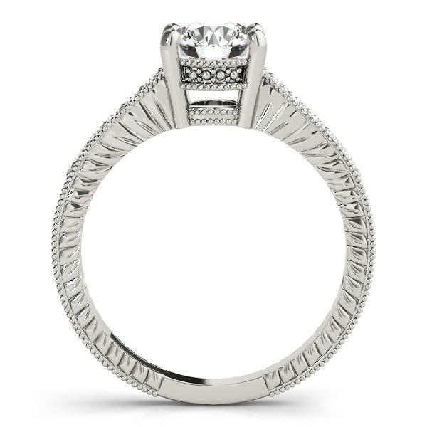 Channel-Set Milgrain Diamond Engagement Ring (1/10 ct. tw.)
