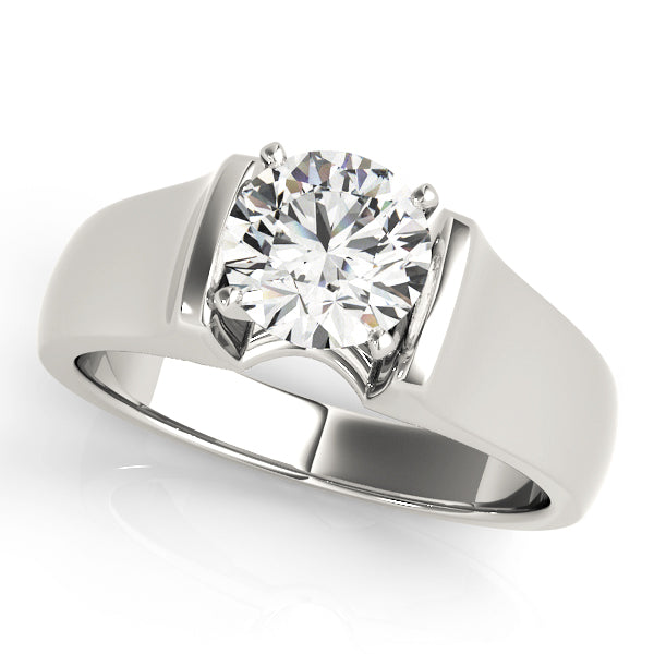 Classic Four-Prong Solitaire Diamond Engagement Ring