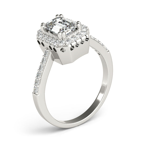 Halo Pavé Diamond Engagement Ring (3/8 ct. tw.)