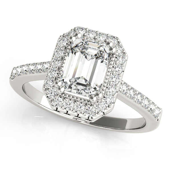 Halo Pavé Diamond Engagement Ring (3/8 ct. tw.)