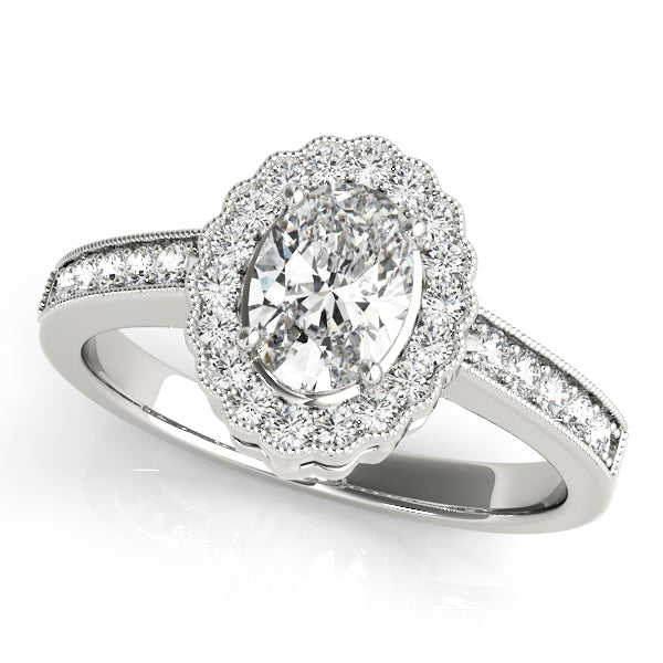 Scalloped Halo Diamond Engagement Ring (1/4 ct. tw.)