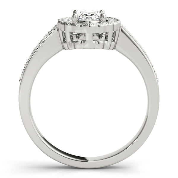 Scalloped Halo Diamond Engagement Ring (1/4 ct. tw.)