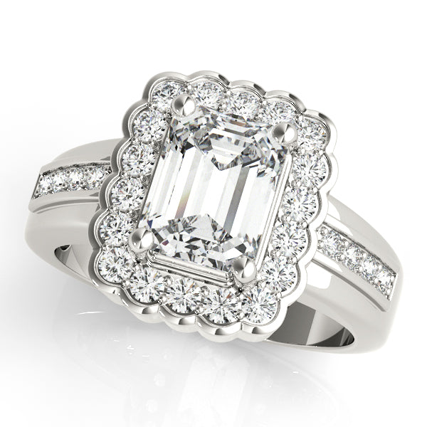 Classic Halo Channel-Set Diamond Engagement Ring (1/4 ct. tw.)