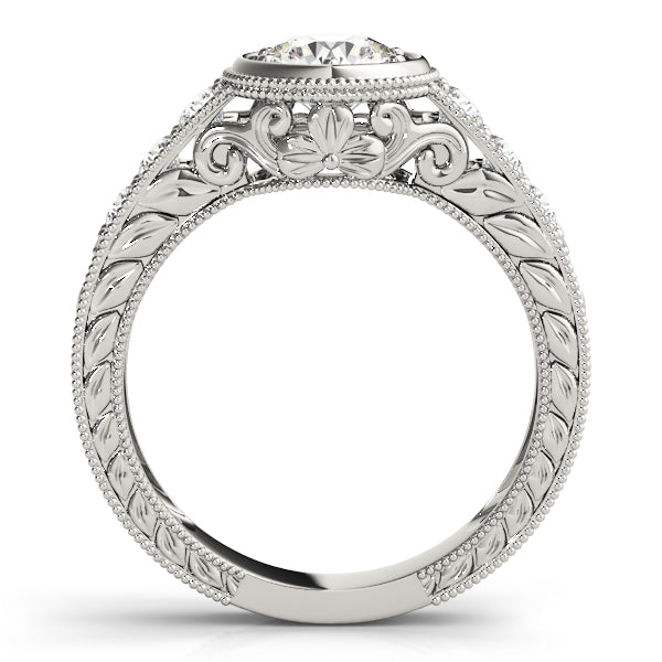 Vintage Bezel and Channel-Set Diamond Engagement Ring (1/4 ct. tw.)