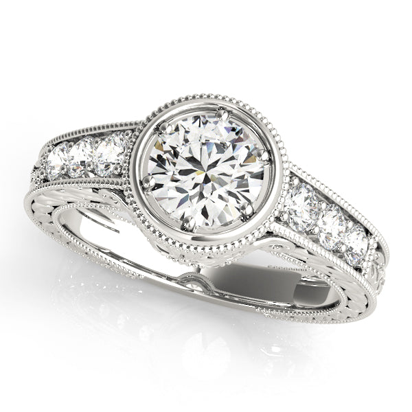 Vintage Bezel and Channel-Set Diamond Engagement Ring (5/8 ct. tw.)