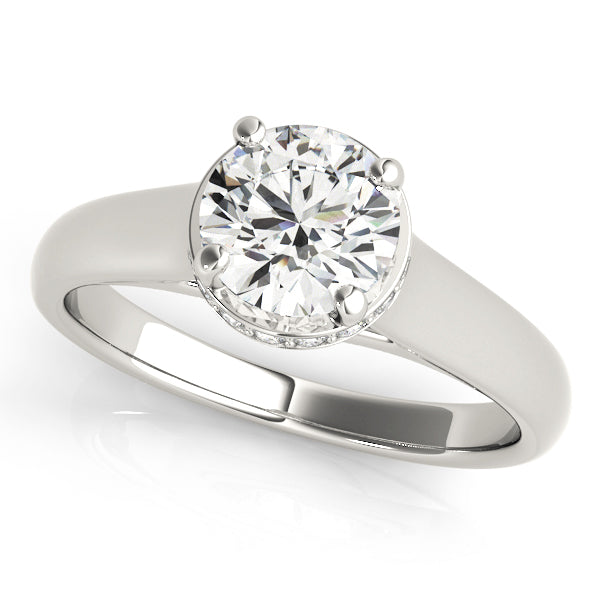 Classic Hidden Halo Diamond Engagement Ring (1/20 ct. tw.)