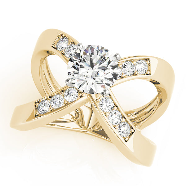Twist Channel-Set Diamond Engagement Ring (5/8 ct. tw.)