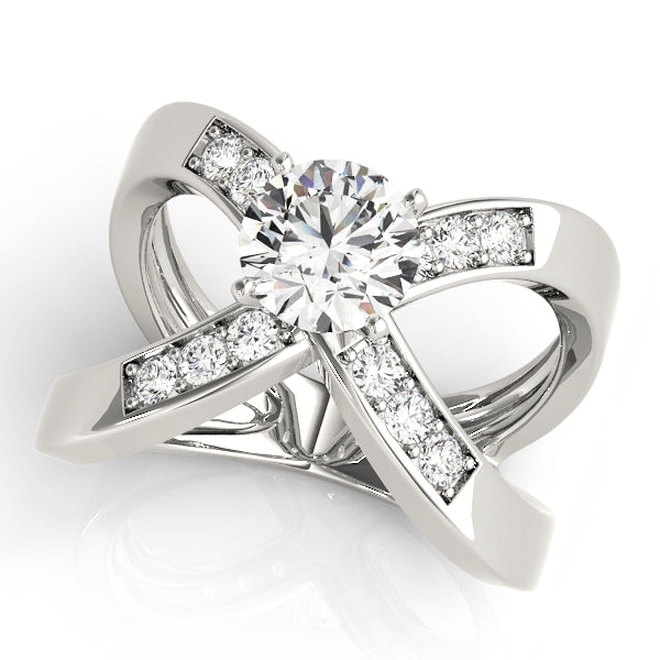 Twist Channel-Set Diamond Engagement Ring (5/8 ct. tw.)
