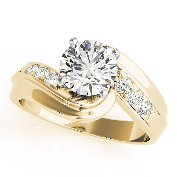 Channel-Set Twist Diamond Engagement Ring (1/10 ct. tw.)