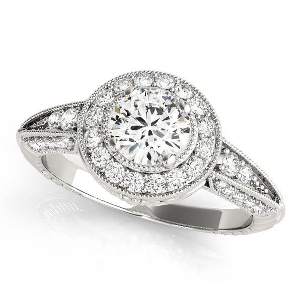 Halo Pavé Diamond Engagement Ring (3/8 ct. tw.)