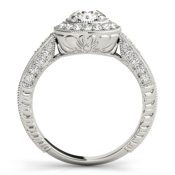Halo Pavé Diamond Engagement Ring (3/8 ct. tw.)