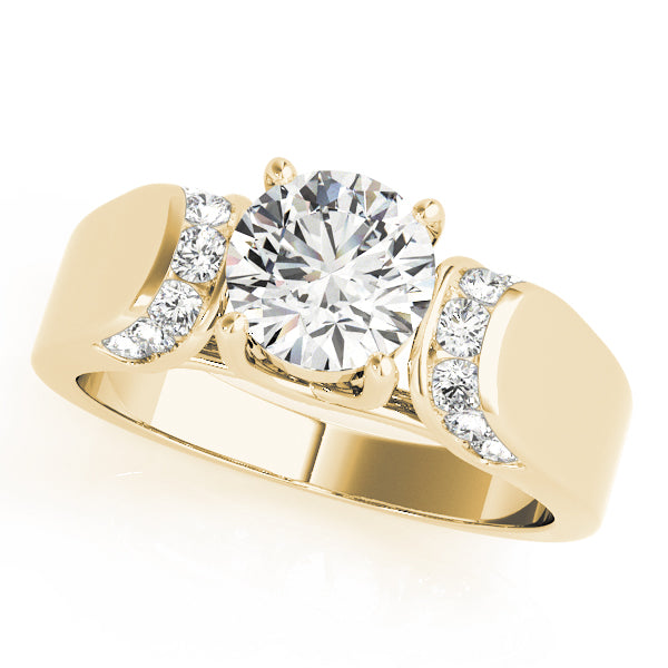 Graduated Channel-Set Diamond Engagement Ring (1/8 ct. tw.)