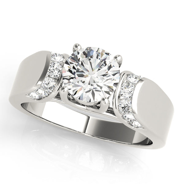Graduated Channel-Set Diamond Engagement Ring (1/8 ct. tw.)