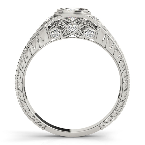 Vintage Engraved Diamond Engagement Ring (1/10 ct. tw.)