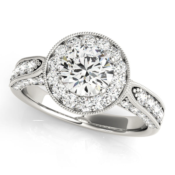 Halo Pavé Diamond Engagement Ring (3/4 ct. tw.)