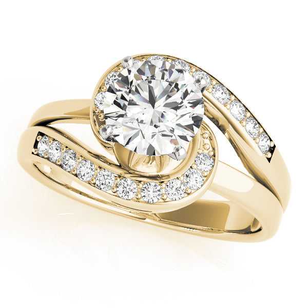 Twist Channel-Set Diamond Engagement Ring (1/6 ct. tw.)