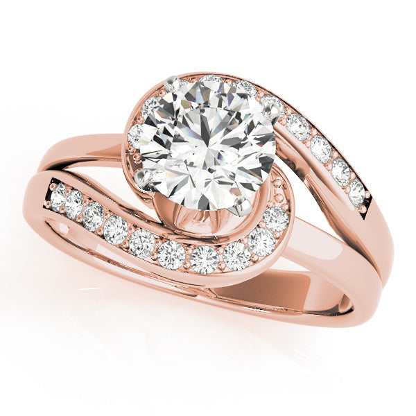 Twist Channel-Set Diamond Engagement Ring (1/6 ct. tw.)