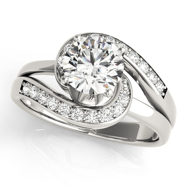 Twist Channel-Set Diamond Engagement Ring (1/6 ct. tw.)