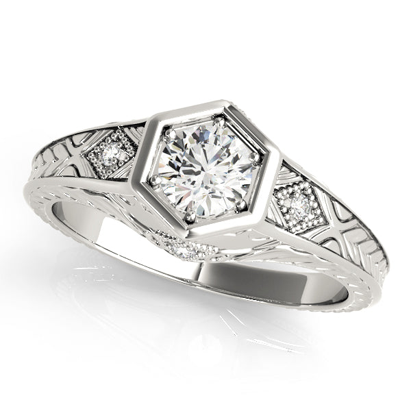 Vintage-Inspired Geometric Diamond Engagement Ring (1 ct. tw.)