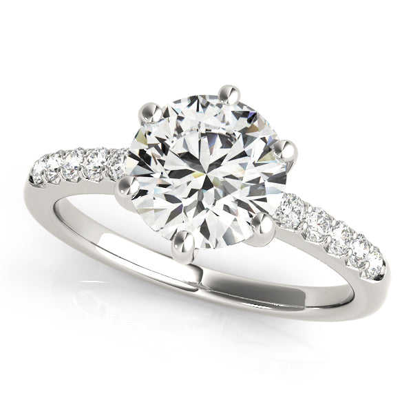Petite Pavé Diamond Engagement Ring (1/10 ct. tw.)