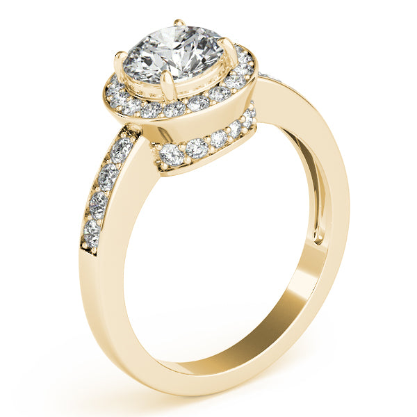 Halo Pavé Diamond Engagement Ring (3/8 ct. tw.)