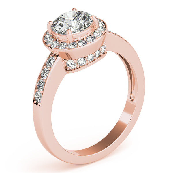 Halo Pavé Diamond Engagement Ring (1/4 ct. tw.)