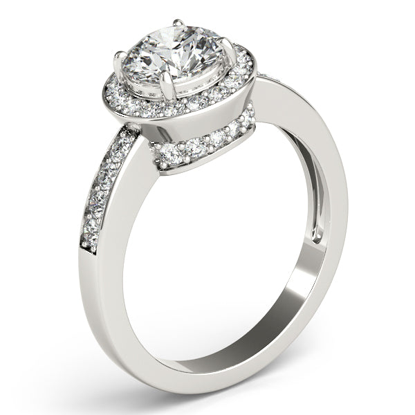 Halo Pavé Diamond Engagement Ring (1/2 ct. tw.)
