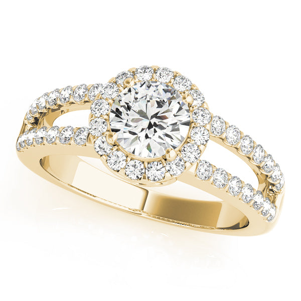 Halo Split Shank Diamond Engagement Ring (1/2 ct. tw.)