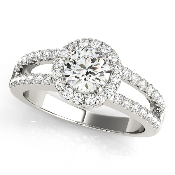Halo Split Shank Diamond Engagement Ring (5/8 ct. tw.)