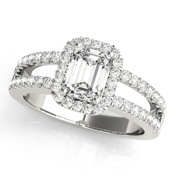 Split Shank Halo Diamond Engagement Ring (1/2 ct. tw.)