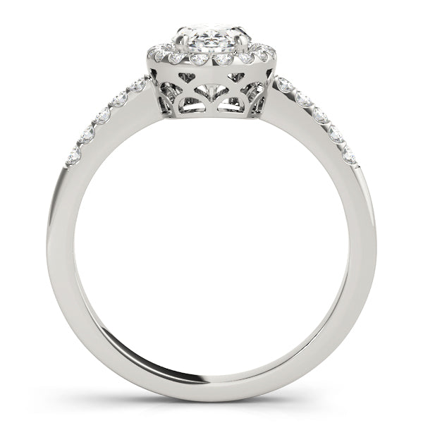 Petite Halo Pavé Diamond Engagement Ring (1/4 ct. tw.)