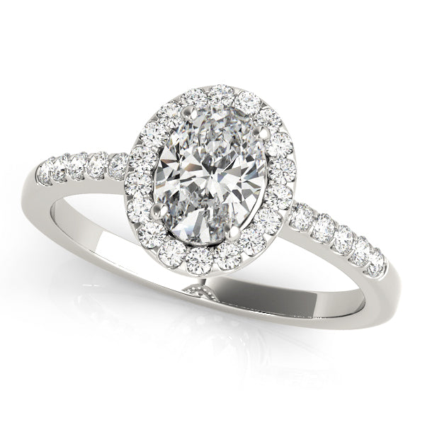Petite Halo Pavé Diamond Engagement Ring (1/5 ct. tw.)