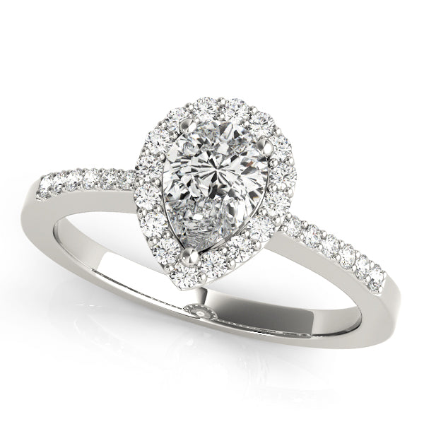 Pavé Halo Diamond Engagement Ring (1/5 ct. tw.)